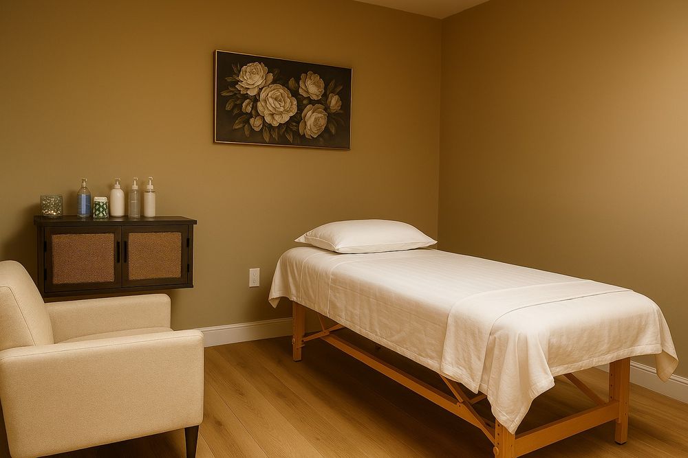 A calm, private treatment room at Momoki Spa